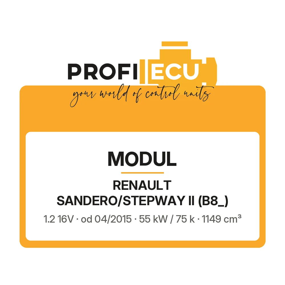 Etiketa ProfiECU: Modul pro Renault SANDERO/STEPWAY II 1.2 16V 55 kW