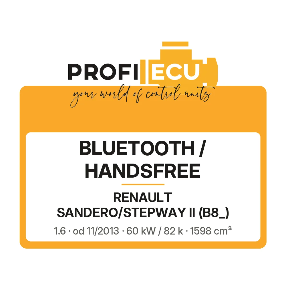 Etiketa ProfiECU: Bluetooth / Handsfree pro Renault SANDERO/STEPWAY II 1.6 60 kW