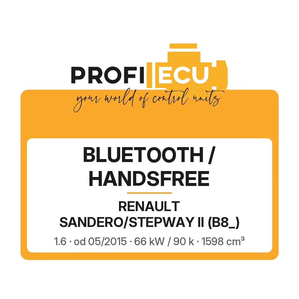 Etiketa ProfiECU: Bluetooth / Handsfree pro Renault SANDERO/STEPWAY II 1.6 66 kW