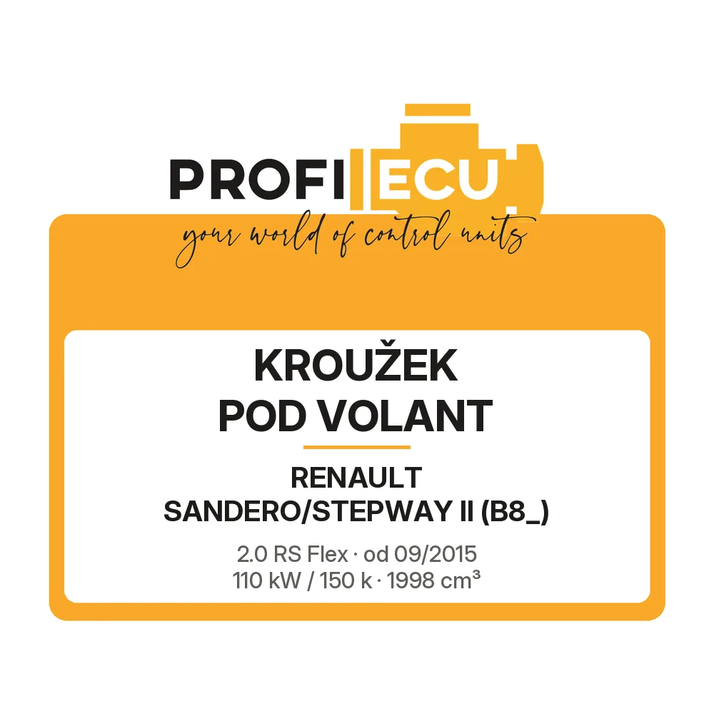 Etiketa ProfiECU: Kroužek pod volant pro Renault SANDERO/STEPWAY II 2.0 RS Flex 110 kW