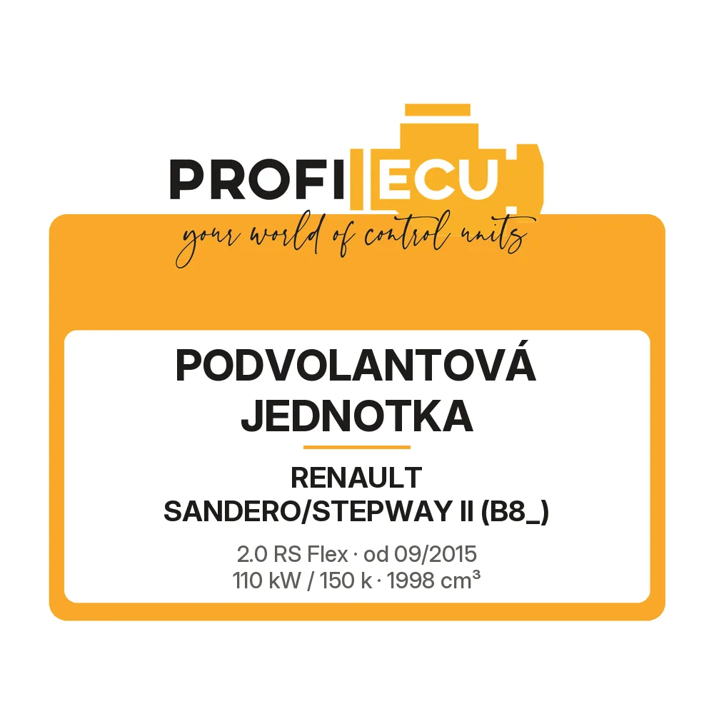 Etiketa ProfiECU: Podvolantová jednotka pro Renault SANDERO/STEPWAY II 2.0 RS Flex 110 kW