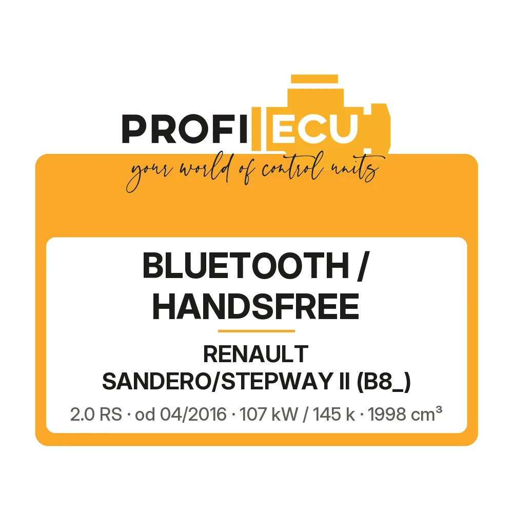 Etiketa ProfiECU: Bluetooth / Handsfree pro Renault SANDERO/STEPWAY II 2.0 RS 107 kW