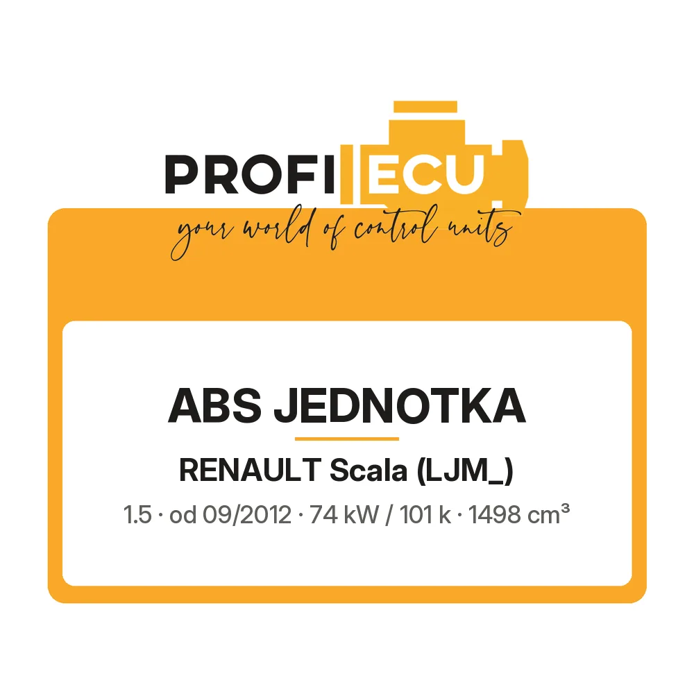 Etiketa ProfiECU: ABS jednotka pro Renault Scala 1.5 74 kW