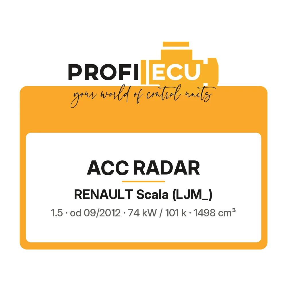 Etiketa ProfiECU: ACC Radar pro Renault Scala 1.5 74 kW