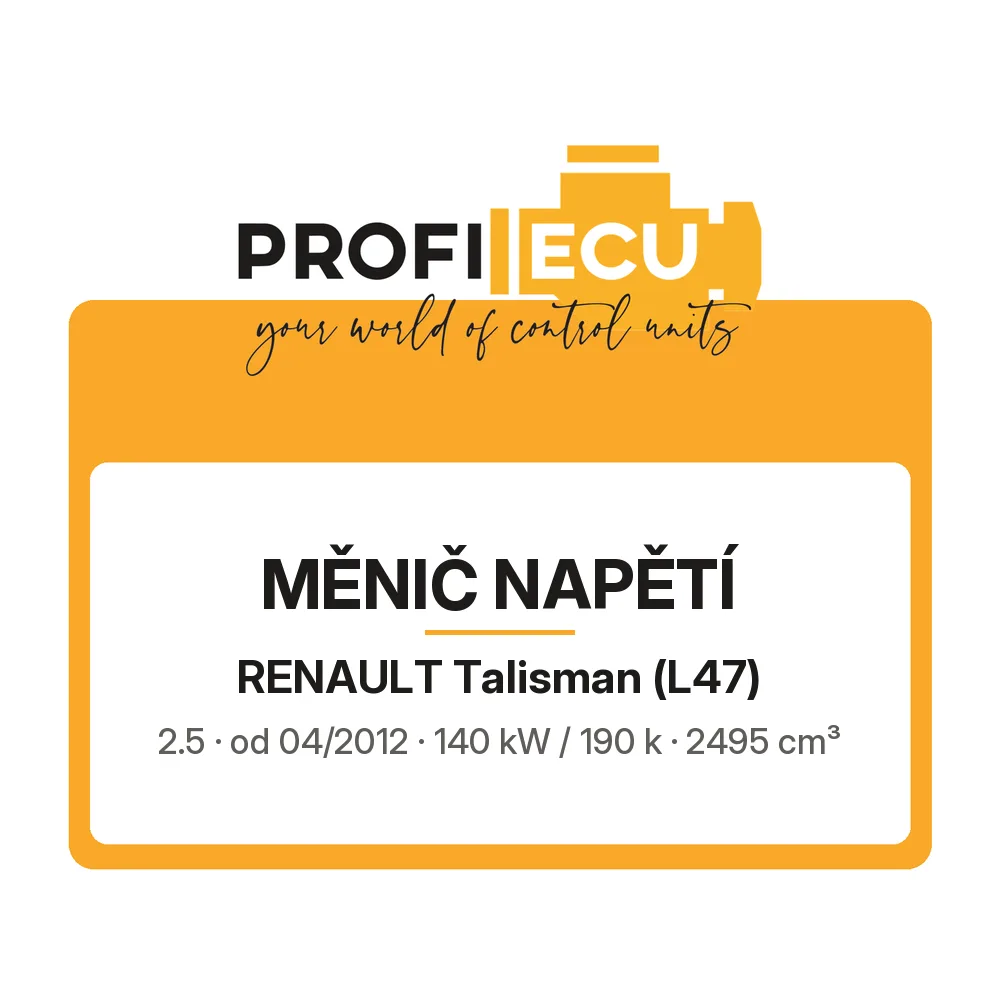 Etiketa ProfiECU: Měnič napětí pro Renault Talisman 2.5 140 kW