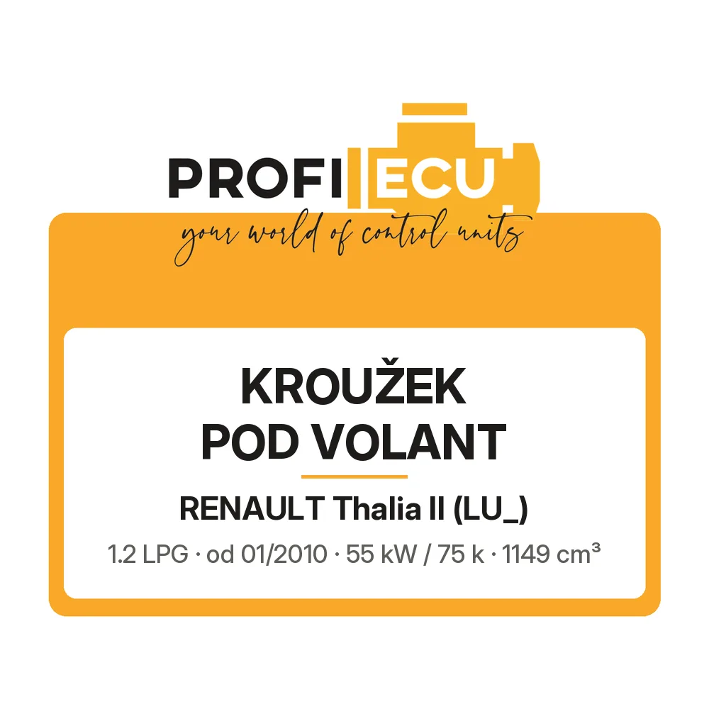 Etiketa ProfiECU: Kroužek pod volant pro Renault Thalia II 1.2 LPG 55 kW