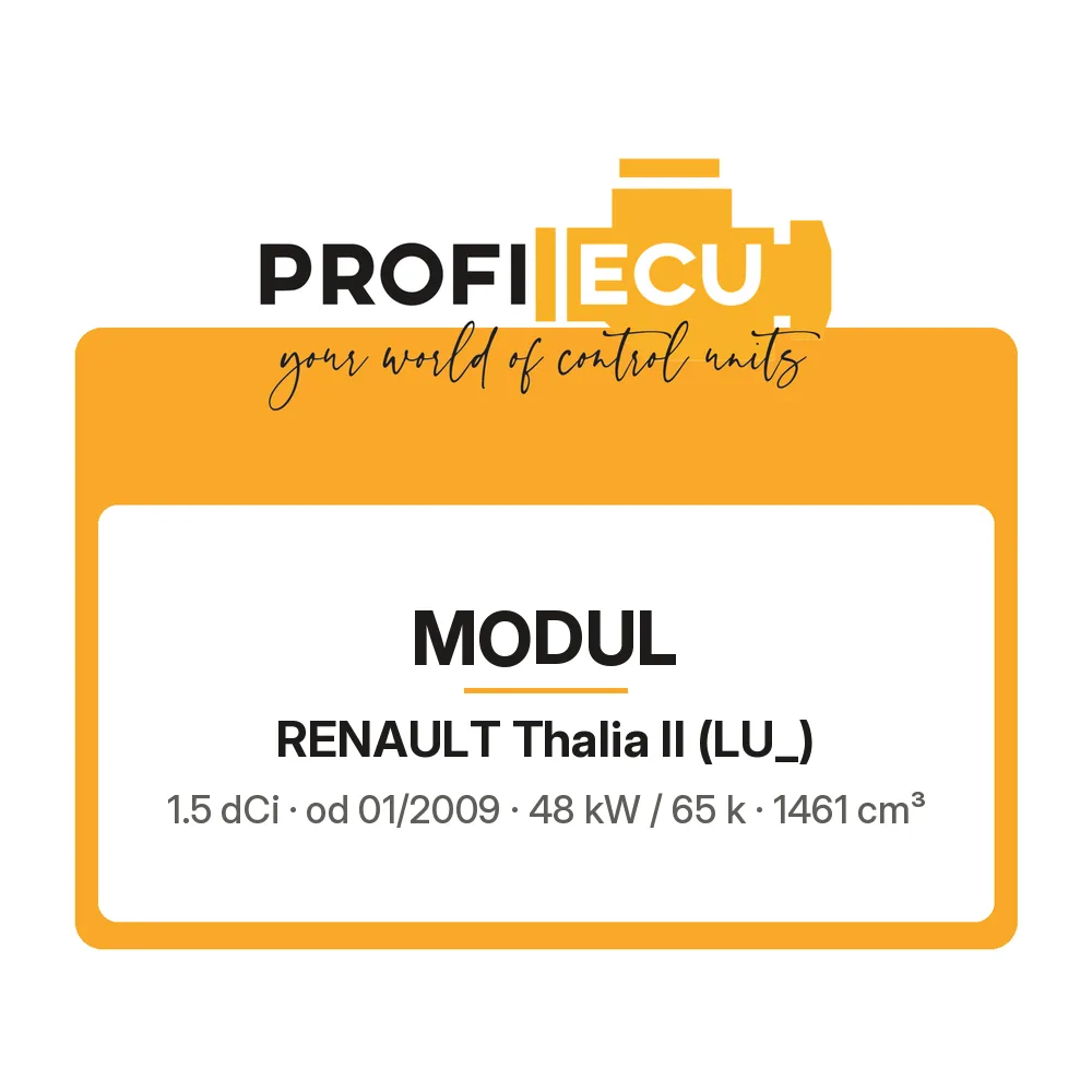 Etiketa ProfiECU: Modul pro Renault Thalia II 1.5 dCi 48 kW