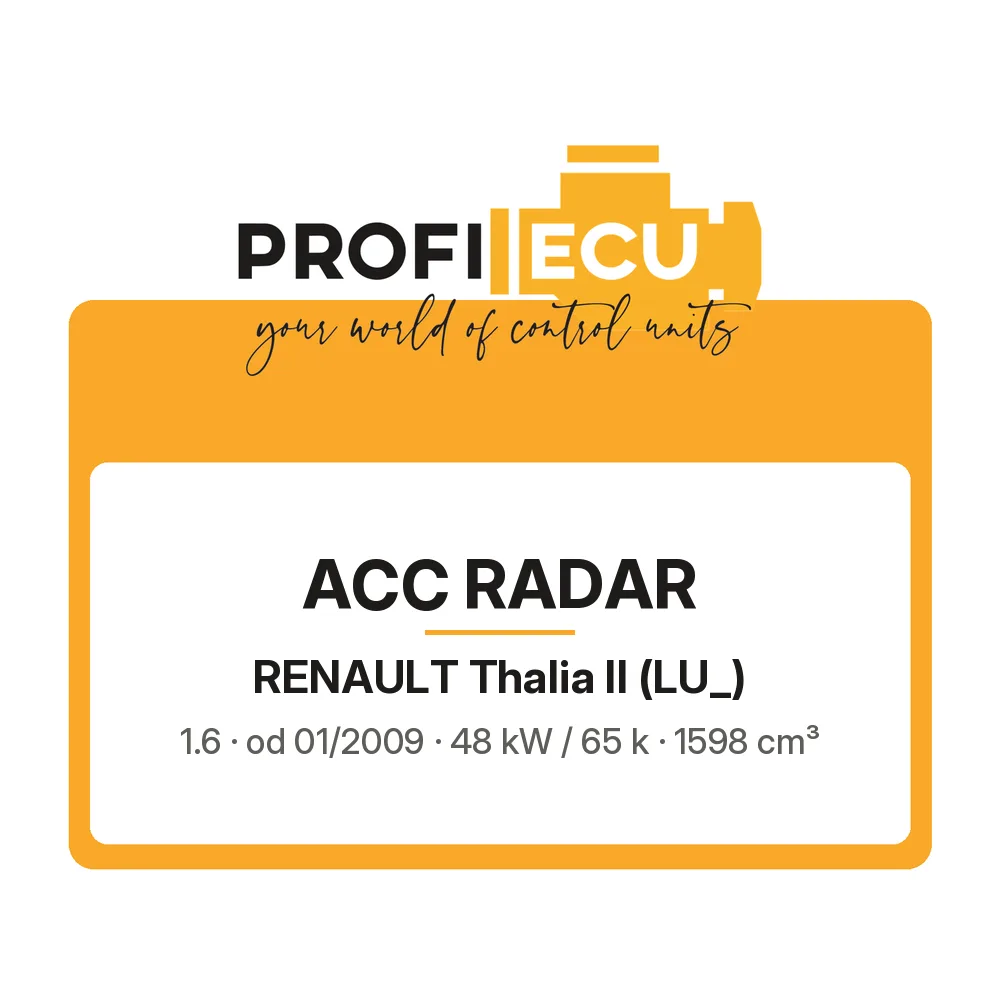 Etiketa ProfiECU: ACC Radar pro Renault Thalia II 1.6 48 kW
