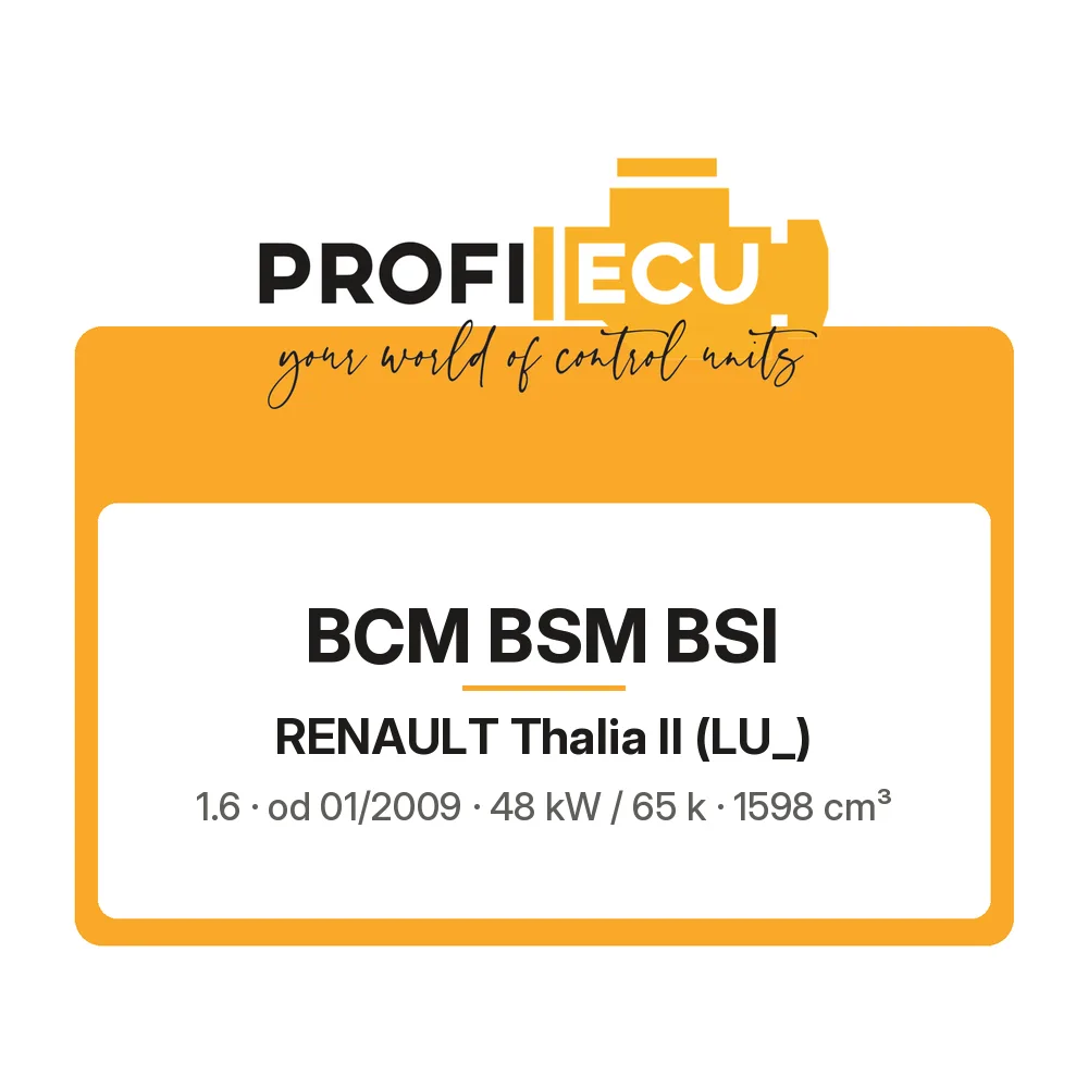 Etiketa ProfiECU: BCM BSM BSI pro Renault Thalia II 1.6 48 kW