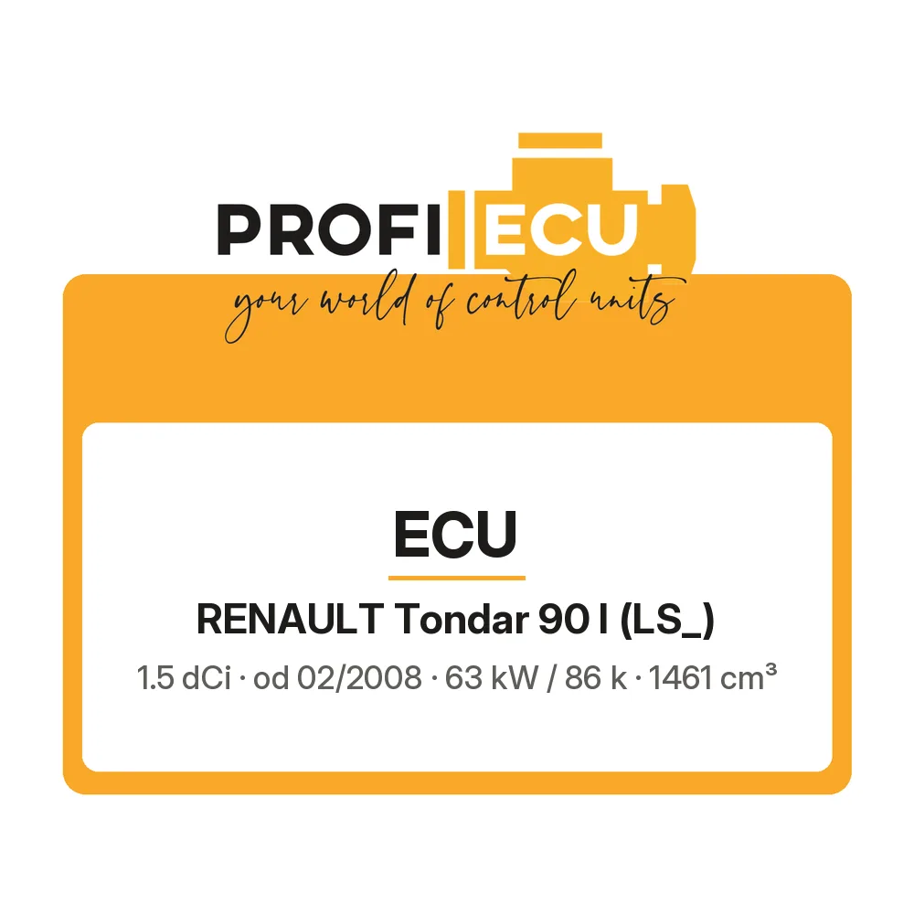 Etiketa ProfiECU: ECU pro Renault Tondar 90 I 1.5 dCi 63 kW