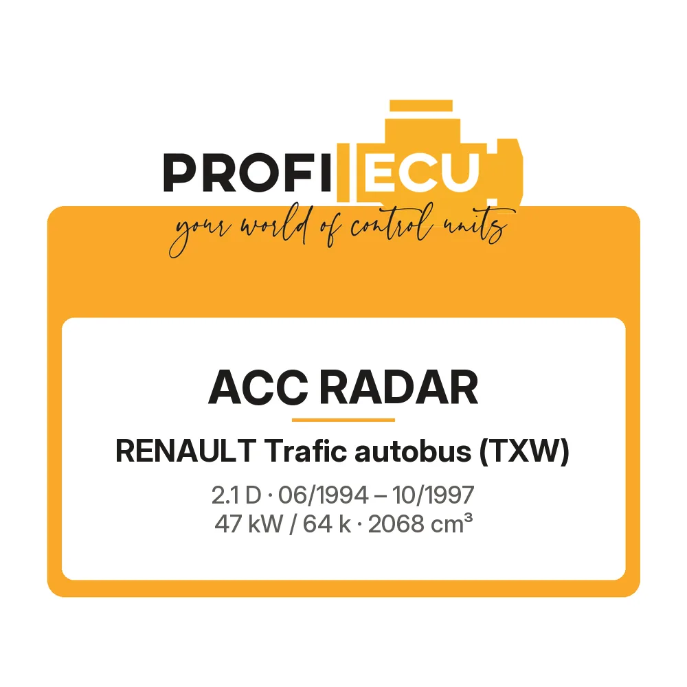 Etiketa ProfiECU: ACC Radar pro Renault Trafic autobus 2.1 D 47 kW