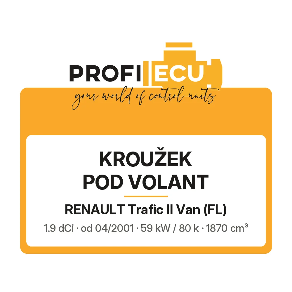 Etiketa ProfiECU: Kroužek pod volant pro Renault Trafic II Van 1.9 dCi 59 kW
