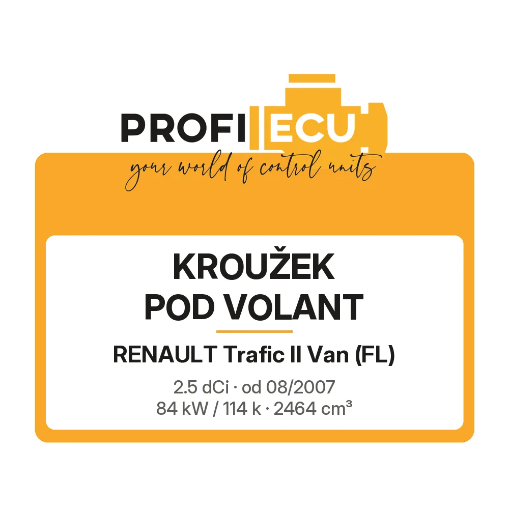 Etiketa ProfiECU: Kroužek pod volant pro Renault Trafic II Van 2.5 dCi 84 kW