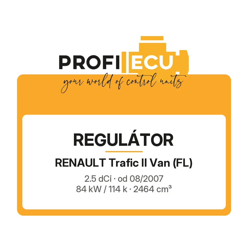 Etiketa ProfiECU: Regulátor pro Renault Trafic II Van 2.5 dCi 84 kW