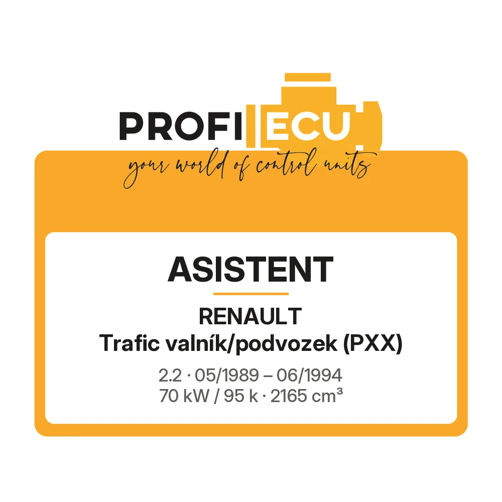 Etiketa ProfiECU: ASISTENT pro Renault Trafic valník/podvozek 2.2 70 kW