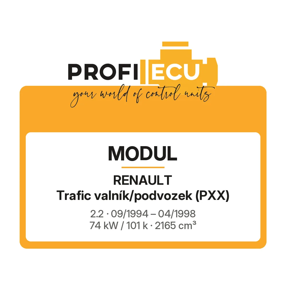 Etiketa ProfiECU: Modul pro Renault Trafic valník/podvozek 2.2 74 kW