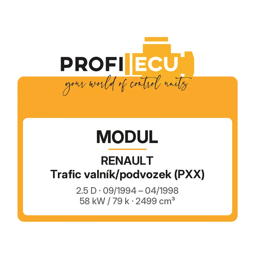 Etiketa ProfiECU: Modul pro Renault Trafic valník/podvozek 2.5 D 58 kW
