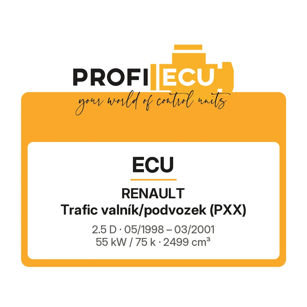 Etiketa ProfiECU: ECU pro Renault Trafic valník/podvozek 2.5 D 55 kW