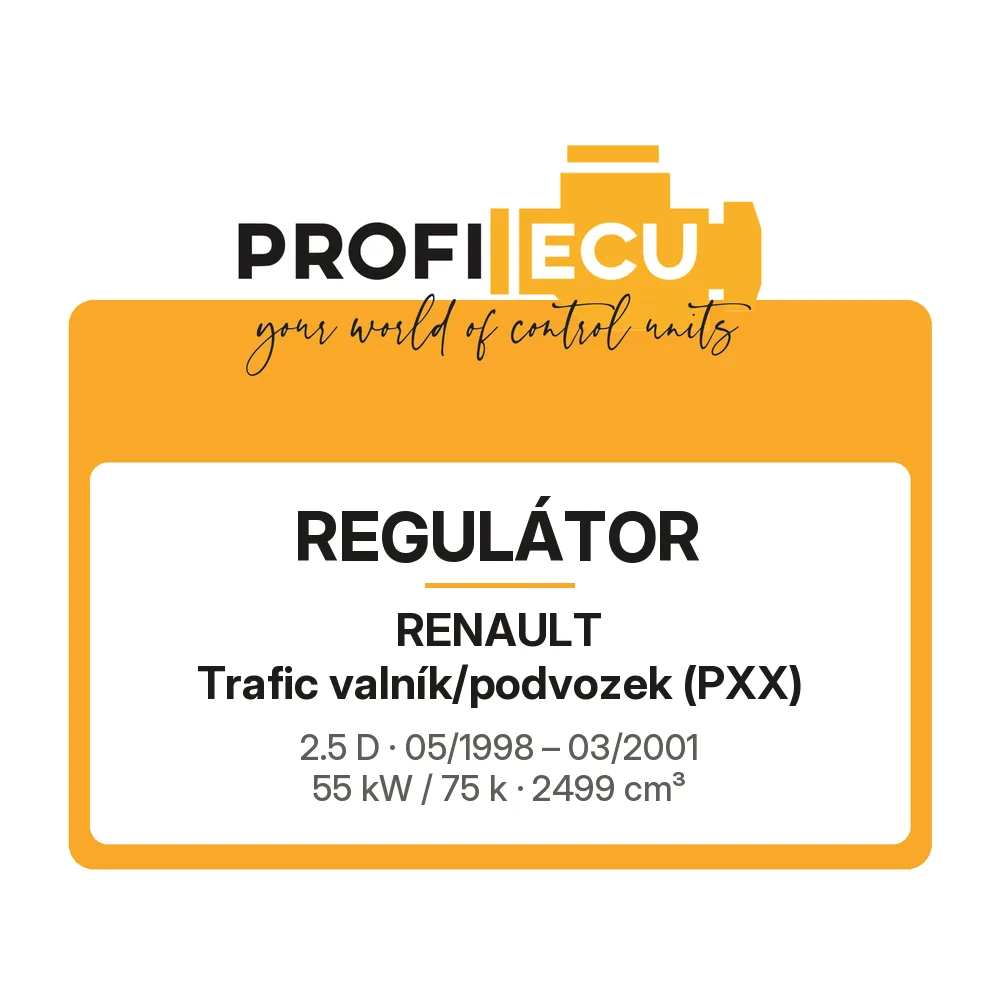 Etiketa ProfiECU: Regulátor pro Renault Trafic valník/podvozek 2.5 D 55 kW