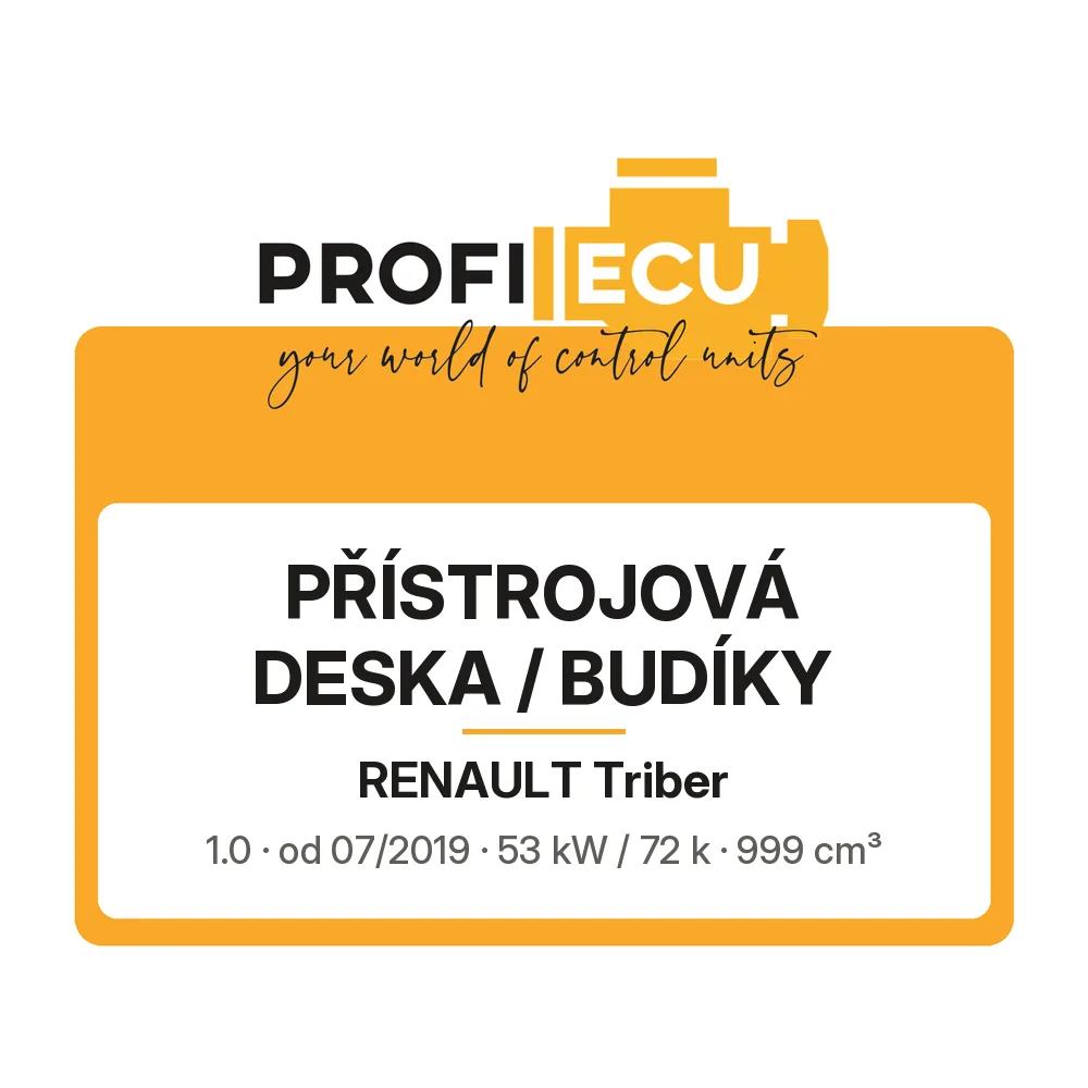 Etiketa ProfiECU: Přístrojová deska / Budíky pro Renault Triber 1.0 53 kW