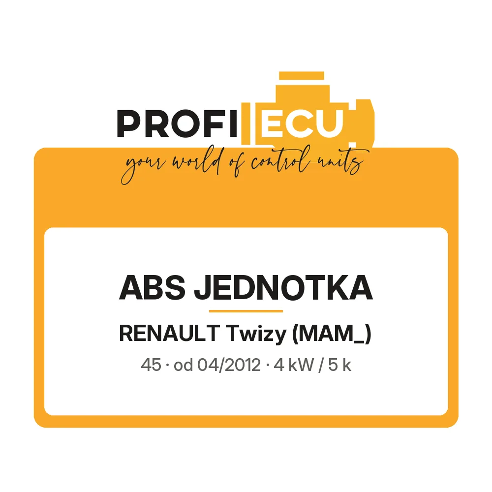 Etiketa ProfiECU: ABS jednotka pro Renault Twizy 45