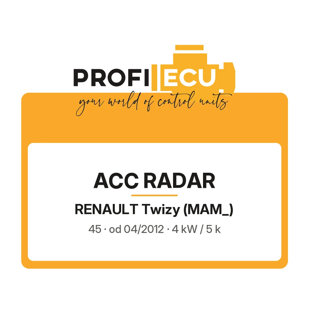 Etiketa ProfiECU: ACC Radar pro Renault Twizy 45