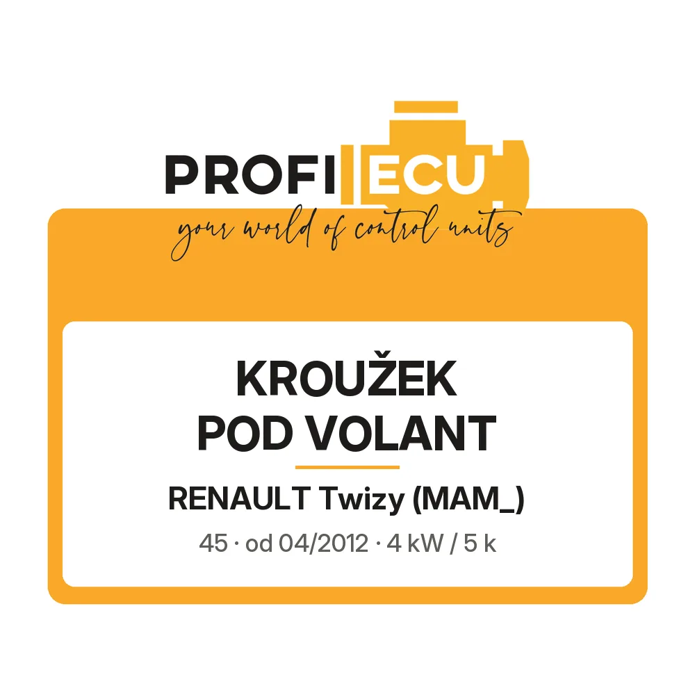 Etiketa ProfiECU: Kroužek pod volant pro Renault Twizy 45