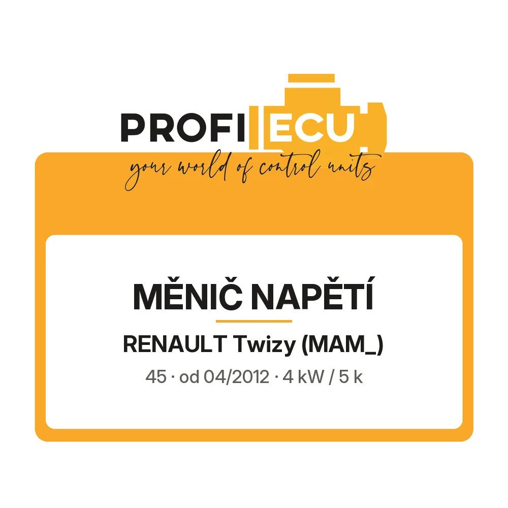 Etiketa ProfiECU: Měnič napětí pro Renault Twizy 45