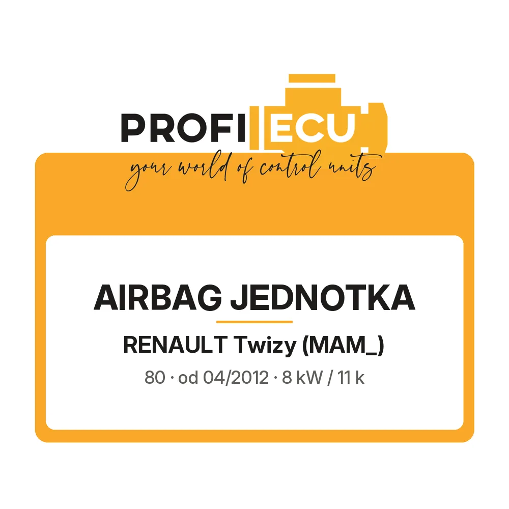 Etiketa ProfiECU: Airbag jednotka pro Renault Twizy 80