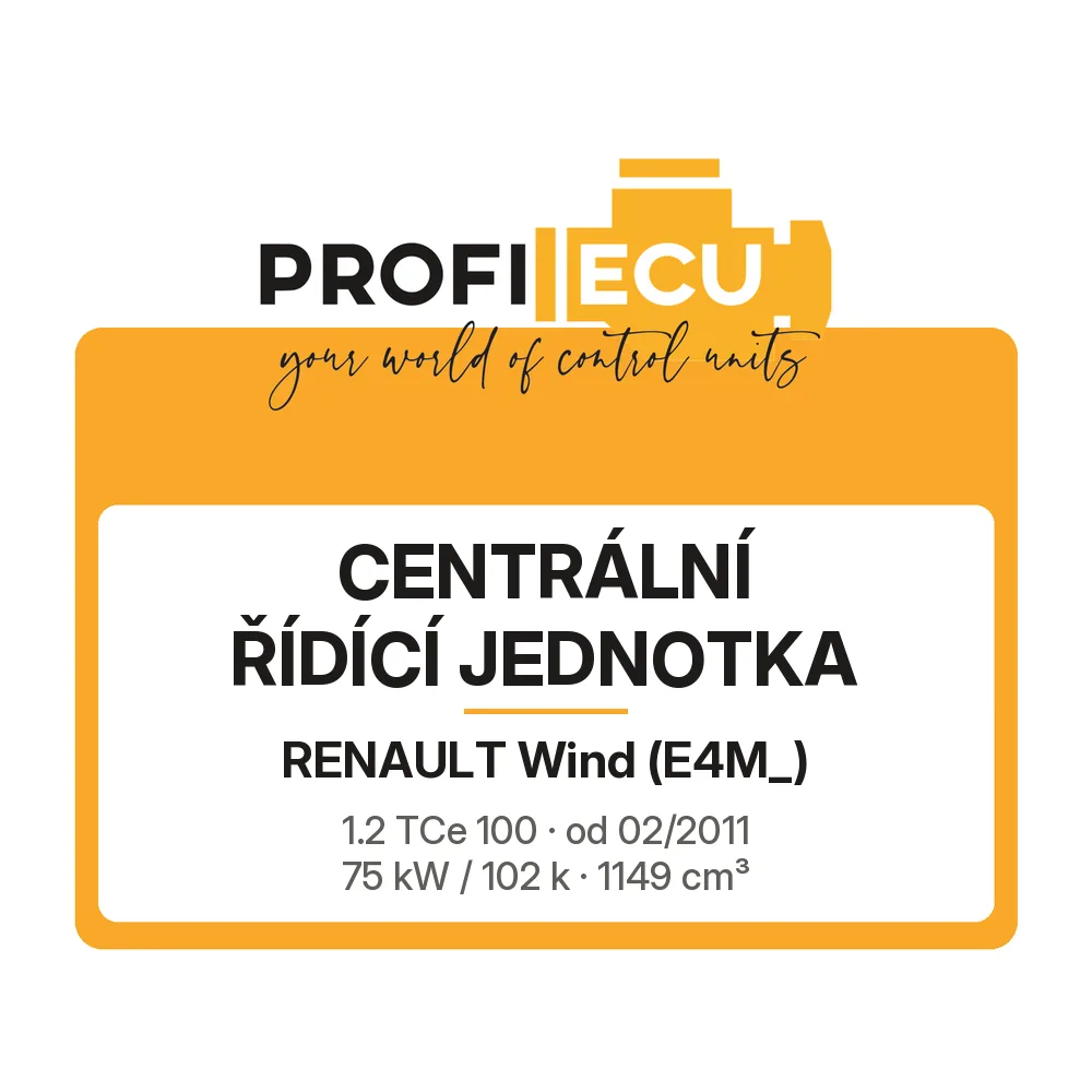 Etiketa ProfiECU: Centrální řídící jednotka pro Renault Wind 1.2 TCe 100 75 kW