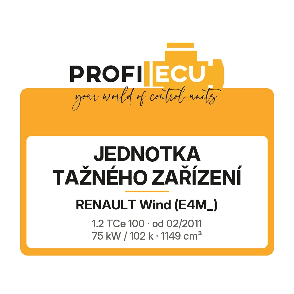 Etiketa ProfiECU: jednotka tažného zařízení pro Renault Wind 1.2 TCe 100 75 kW