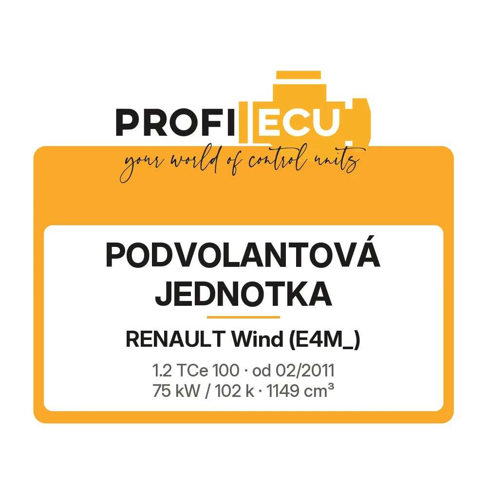 Etiketa ProfiECU: Podvolantová jednotka pro Renault Wind 1.2 TCe 100 75 kW
