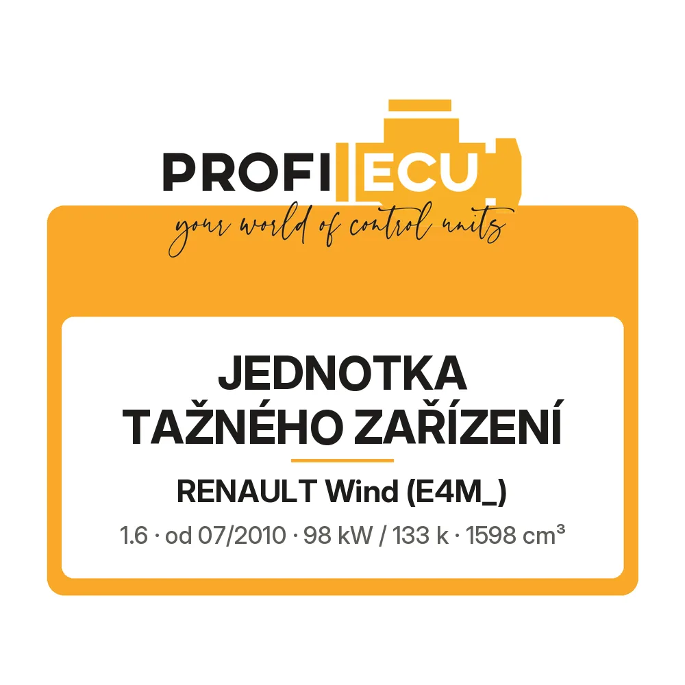Etiketa ProfiECU: jednotka tažného zařízení pro Renault Wind 1.6 98 kW
