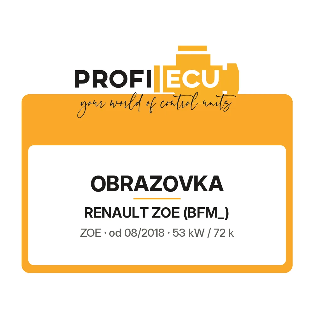 Etiketa ProfiECU: Obrazovka pro Renault ZOE ZOE