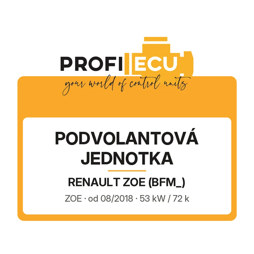Etiketa ProfiECU: Podvolantová jednotka pro Renault ZOE ZOE