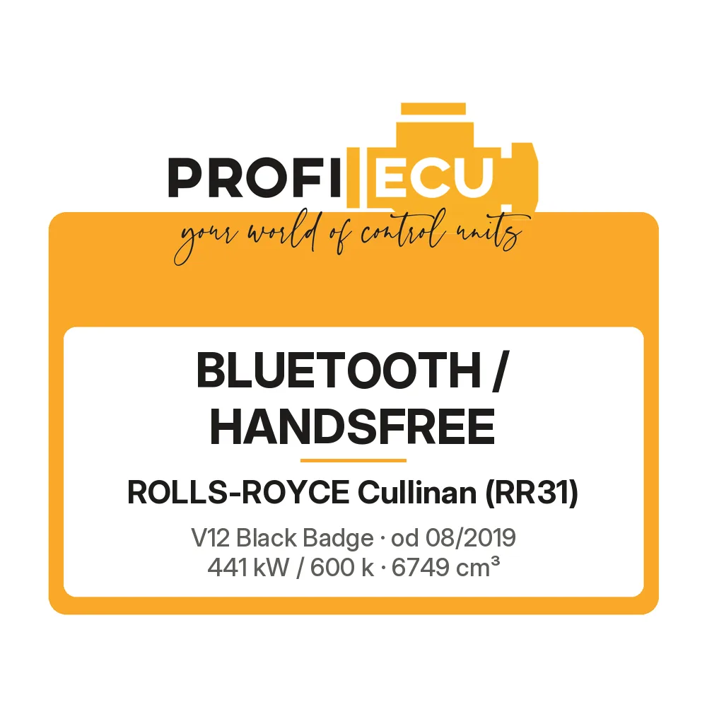 Etiketa ProfiECU: Bluetooth / Handsfree pro Rolls-Royce Cullinan V12 Black Badge 441 kW