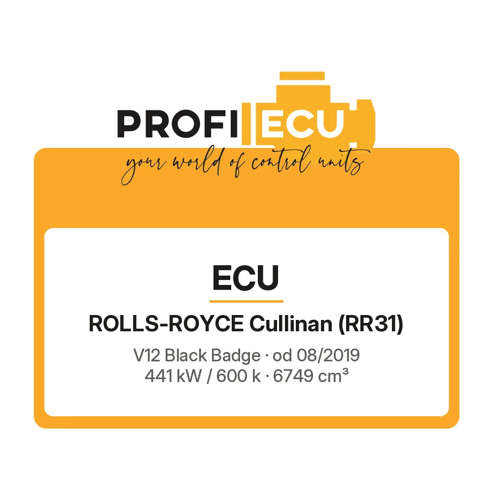 Etiketa ProfiECU: ECU pro Rolls-Royce Cullinan V12 Black Badge 441 kW