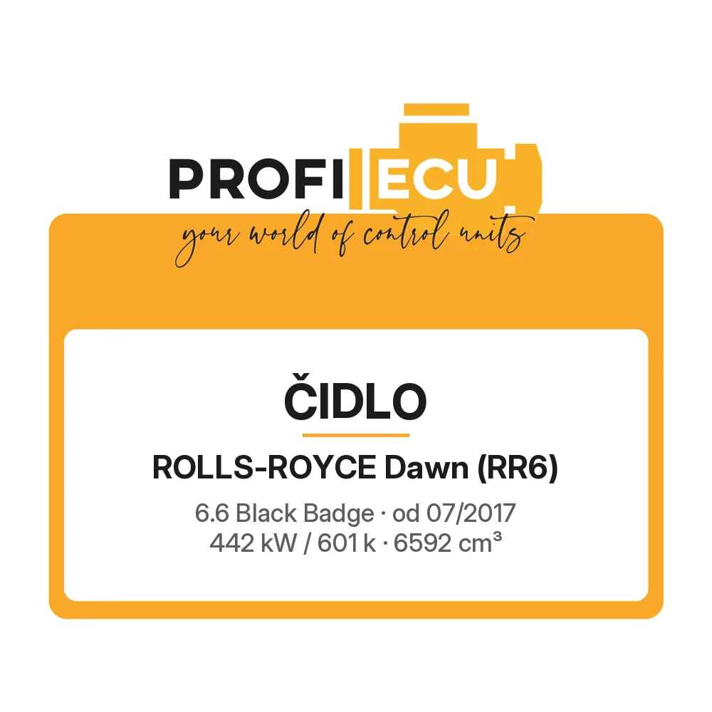 Etiketa ProfiECU: Čidlo pro Rolls-Royce Dawn 6.6 Black Badge 442 kW