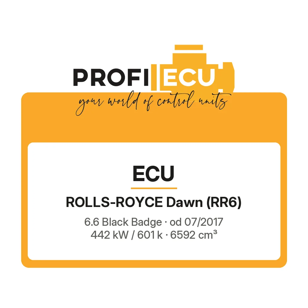 Etiketa ProfiECU: ECU pro Rolls-Royce Dawn 6.6 Black Badge 442 kW