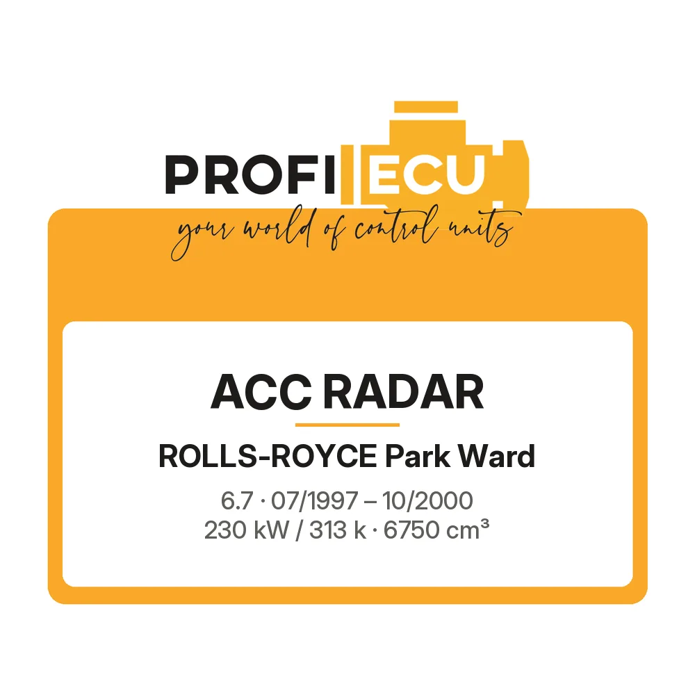 Etiketa ProfiECU: ACC Radar pro Rolls-Royce Park Ward 6.7 230 kW