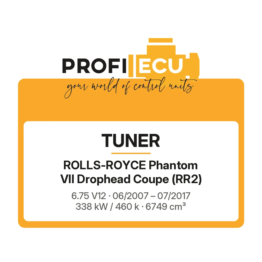 Etiketa ProfiECU: Tuner pro Rolls-Royce Phantom VII Drophead Coupe 6.75 V12 338 kW