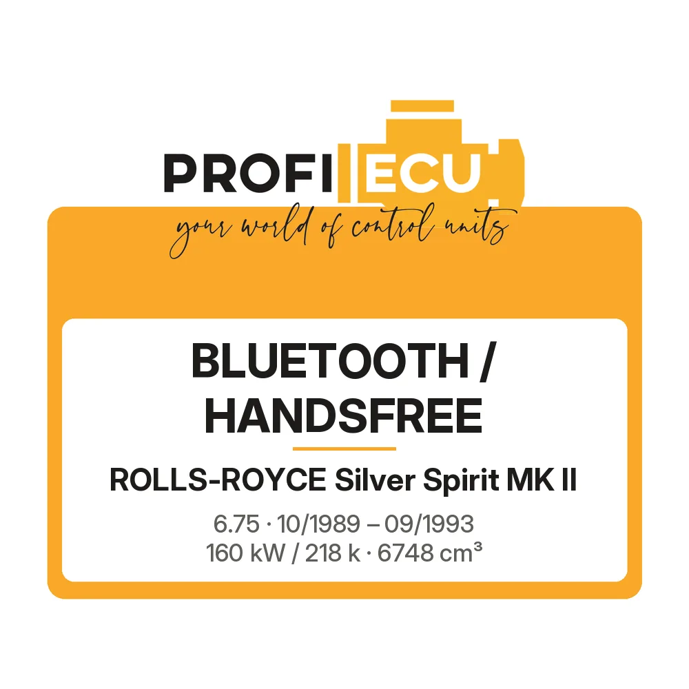 Etiketa ProfiECU: Bluetooth / Handsfree pro Rolls-Royce Silver Spirit MK II 6.75 160 kW