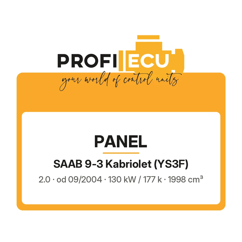 Etiketa ProfiECU: Panel pro Saab 9-3 Kabriolet 2.0 130 kW