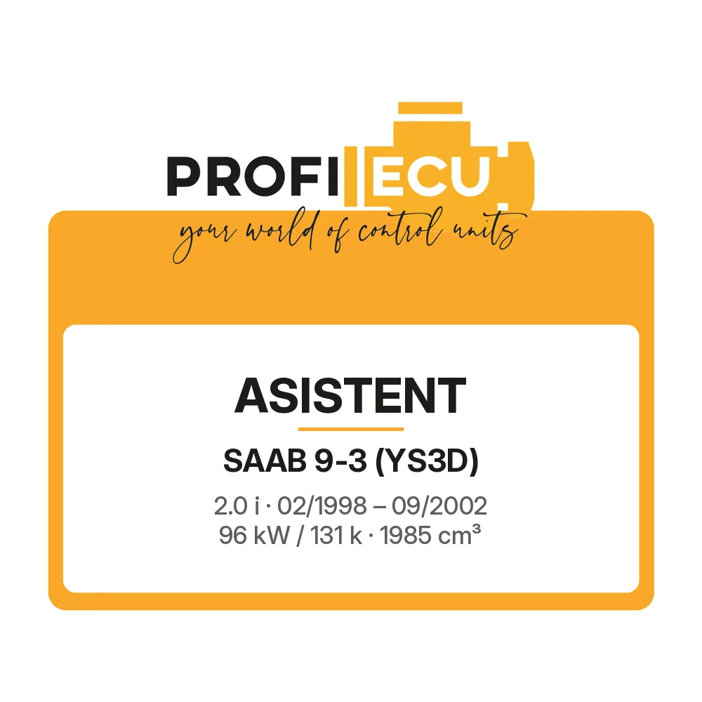 Etiketa ProfiECU: ASISTENT pro Saab 9-3 2.0 i 96 kW