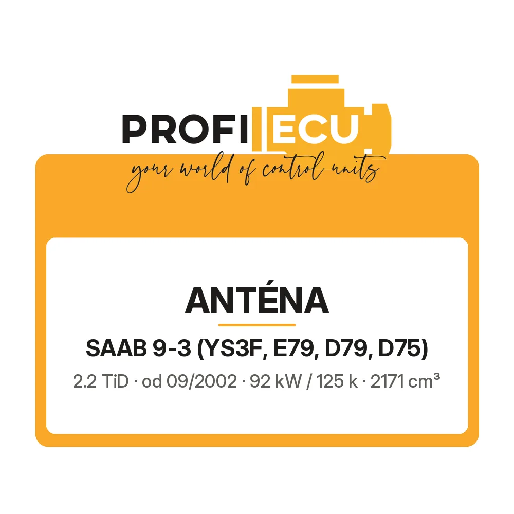 Etiketa ProfiECU: Anténa pro Saab 9-3 2.2 TiD 92 kW