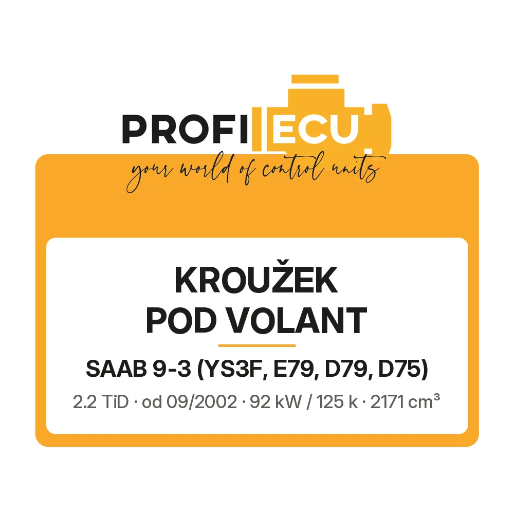 Etiketa ProfiECU: Kroužek pod volant pro Saab 9-3 2.2 TiD 92 kW
