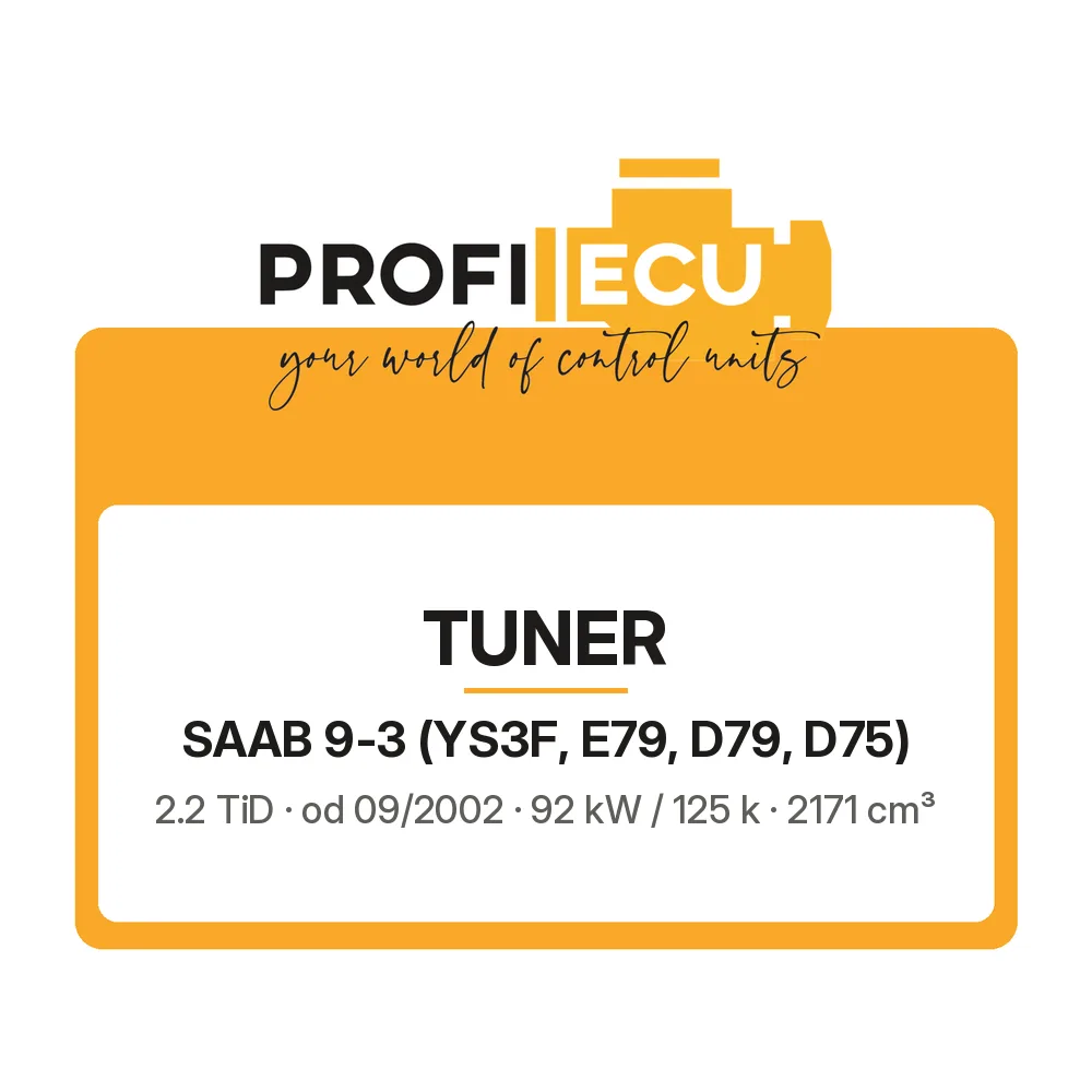 Etiketa ProfiECU: Tuner pro Saab 9-3 2.2 TiD 92 kW