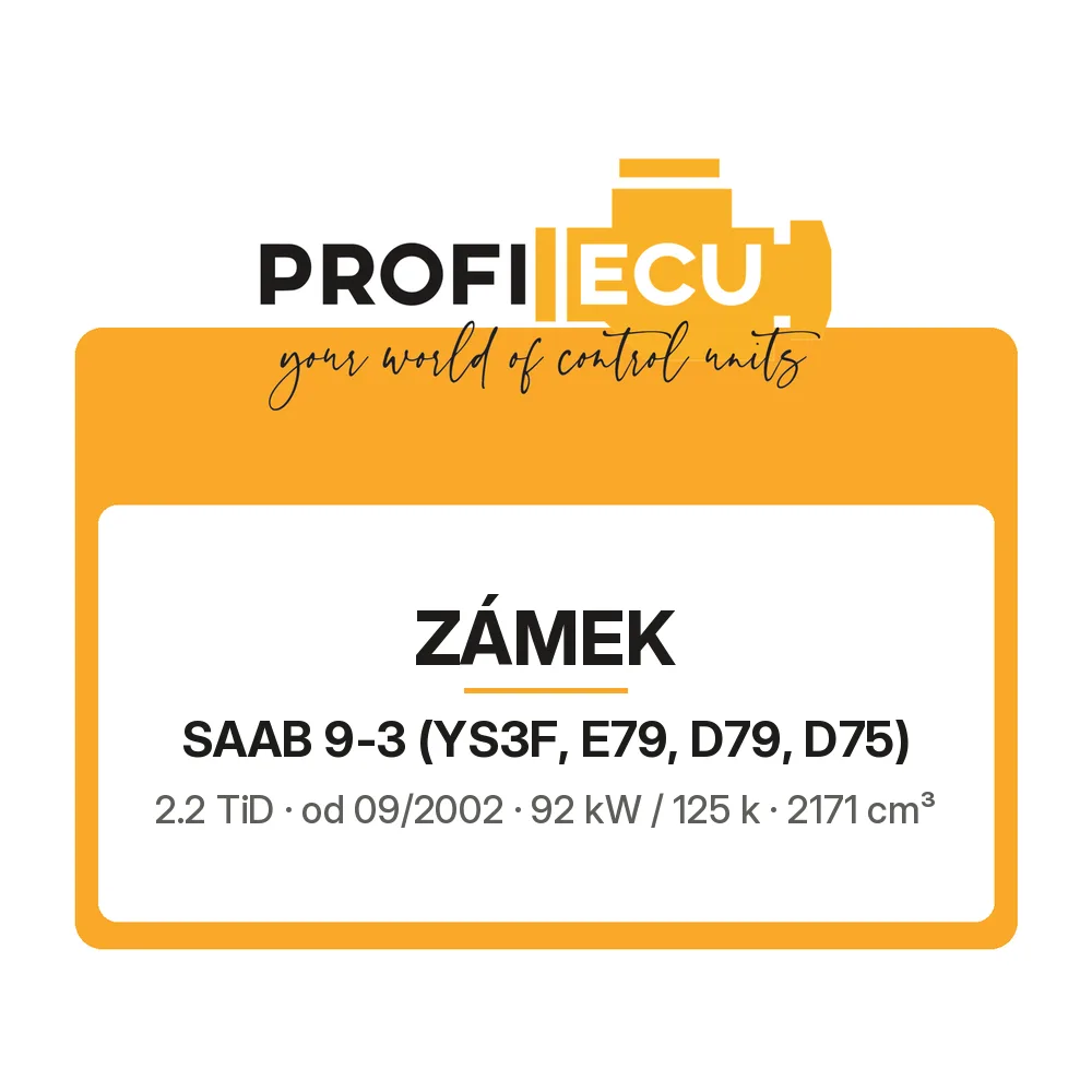 Etiketa ProfiECU: Zámek pro Saab 9-3 2.2 TiD 92 kW