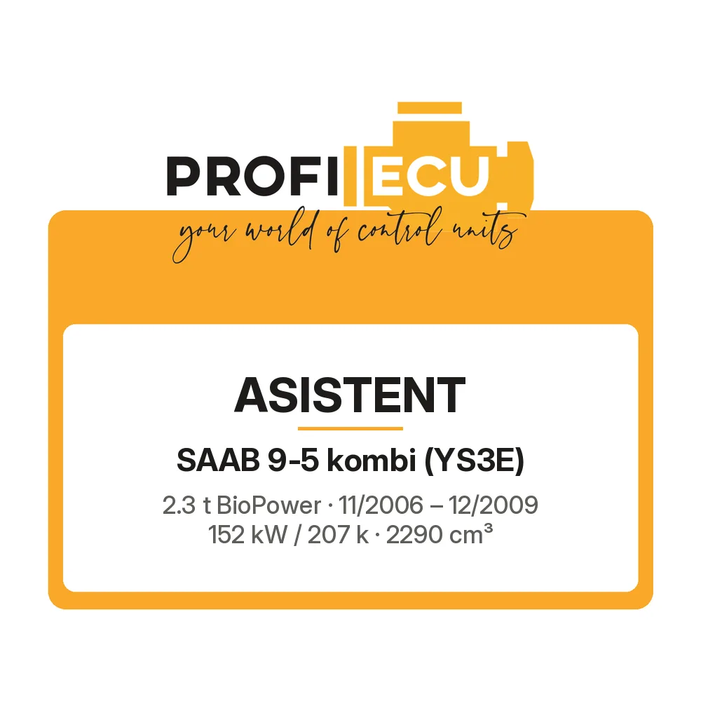 Etiketa ProfiECU: ASISTENT pro Saab 9-5 kombi 2.3 t BioPower 152 kW