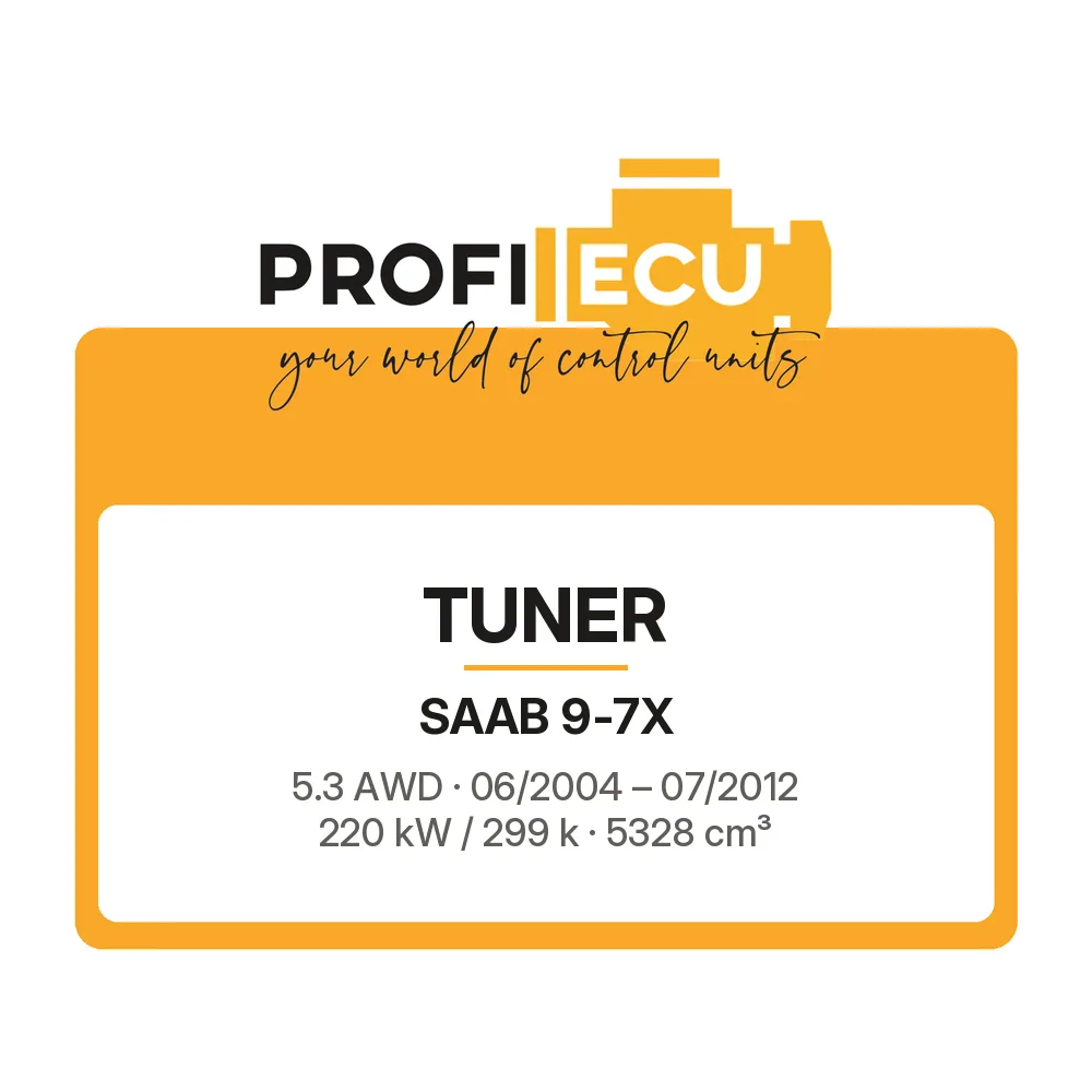 Etiketa ProfiECU: Tuner pro Saab 9-7X 5.3 AWD 220 kW